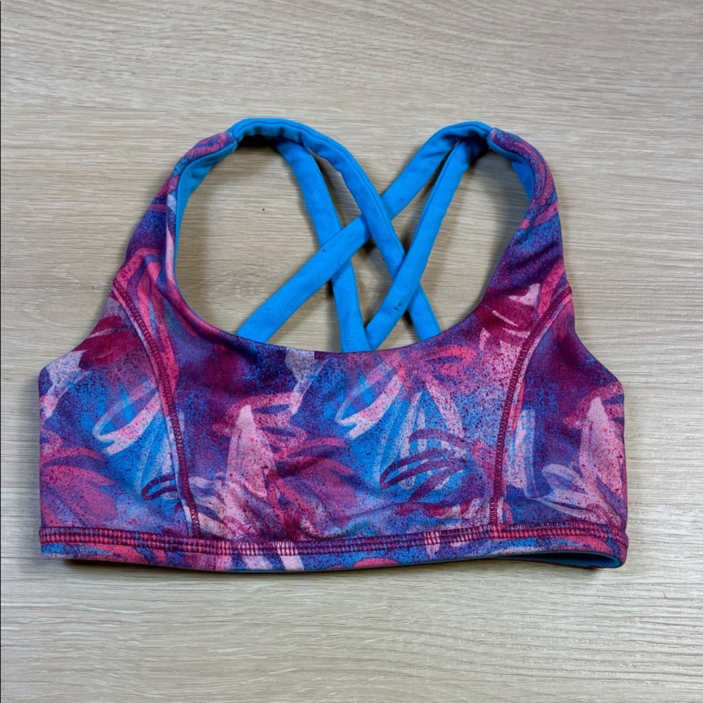 Ivivva Lululemon Reversible Girl’s Active Crop Top Bralette Crisscross Straps